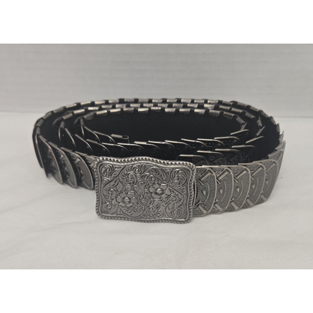 Chainmail Western Style Metal Stretch Belt Women's Belt Silver Tone 38" - 42" 1X